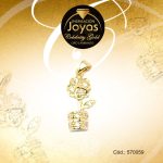 Dije Celebrity Gold Tono Dorado Aleación Micro Circón Trancadero: 0   A: 1 cm L: 2,5 cm Flor  - 570059