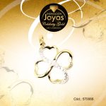 Dije Celebrity Gold Tono Dorado Aleación Micro Circón Trancadero: 0   A: 2 cm L: 2,5 cm Flor  - 570066