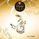 Dije Celebrity Gold Tono Dorado Aleación Circón Trancadero: 0   A: 1,5 cm L: 2 cm Cisne  - 570069