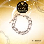 Pulsera Celebrity Gold Aleación Micro Circón Dorado Doble  - 58000720