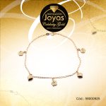 Pulsera Celebrity Gold Variado Colgante Dorado Flor, Corazón  - 58000925