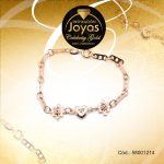 Pulsera Celebrity Gold Aleación Circón Dorado Corazón, Flor  - 58001214