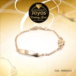 Pulsera Celebrity Gold Infantil Con Placa Dorado Rectángulo con Oso  - 58002212