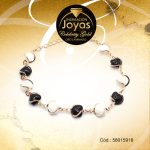 Pulsera Celebrity Gold Aleación Piedra Dorado Corazón Blanco, Negro  - 58015918