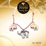 Pulsera Celebrity Gold Variado Colgante 2 Tonos Elefantes  - 580199