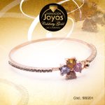 Pulsera Celebrity Gold Brazalete Piedra Dorado Flor Multi Color  - 580201