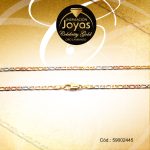 Cadena Celebrity Gold Dama 3 Tonos Tejido Valentino  - 59002445