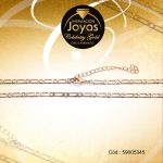 Cadena Celebrity Gold Dama Dorado Tejido Barbado Alterno 1 x 1  - 59005345