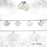 Pulsera de Acero Variado Plateado Mariposa   Medida 20 cm - 8002820