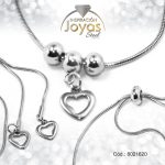 Pulsera de Acero Variado Plateado Corazón   Medida 20 cm - 8021620