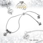 Pulsera de Acero Variado Plateado Corazón   Medida 20 cm - 8021720