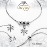 Pulsera de Acero Variado Plateado Libelula   Medida 20 cm - 8022220