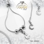 Pulsera de Acero Variado Plateado Luna   Medida 20 cm - 8022320