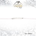 Pulsera de Acero Infantil Plateado  Con Placa   Medida 16 cm - 8025616