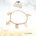 Pulsera de Acero Variado Dorado Sweet   Medida 20 cm - 8039420