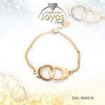 Pulsera de Acero Variado Dorado Esposas   Medida 18 cm - 8040218 - Imagen 2
