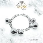 Pulsera de Acero Variado Plateado Esfera   Medida 20 cm - 8043520