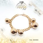 Pulsera de Acero Variado Dorado Esfera   Medida 20 cm - 8043620 - Imagen 2