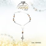 Pulsera de Acero Variado 2 Tonos Denario Cruz, Medalla   Medida 22 cm - 8043922