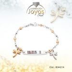 Pulsera de Acero Infantil 2 Tonos Con Placa   Medida 14 cm - 8044214