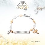 Pulsera de Acero Infantil 2 Tonos Con Placa   Medida 14 cm - 8044314