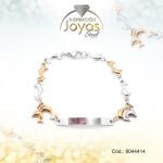 Pulsera de Acero Infantil 2 Tonos Con Placa   Medida 14 cm - 8044414