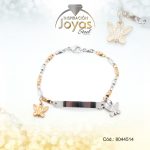 Pulsera de Acero Infantil 2 Tonos Con Placa   Medida 14 cm - 8044514