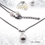 Tobillera de Acero Colgante Plateado Esfera  Medida 29 cm - 8053929 - Imagen 2