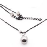 Tobillera de Acero Colgante Plateado Esfera  Medida 29 cm - 8053929