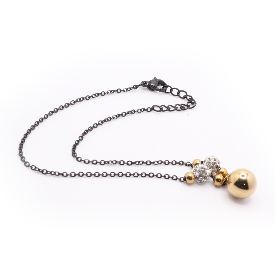 8056425 Tobillera de Acero Colgante 2 Tonos Esfera Medida 25 cm - 8056425 - Imagen 1