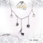 Tobillera de Acero Colgante Plateado Círculo, Nota Musical  Medida 25 cm - 8056625 - Imagen 3