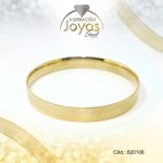 Pulsera de Acero Brazalete Dorado Redondo  - 820108