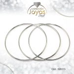 Pulsera de Acero Brazalete Plateado Triple  - 820113