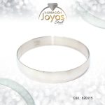 Pulsera de Acero Brazalete Plateado Redondo  - 820115