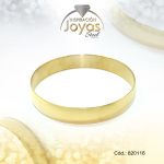 Pulsera de Acero Brazalete Dorado Redondo  - 820116