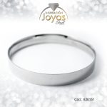 Pulsera de Acero Brazalete Plateado Redondo  - 820151