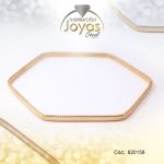Pulsera de Acero Brazalete Rose Gold Hexagono  - 820158