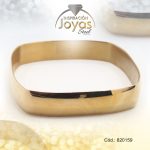 Pulsera de Acero Brazalete Dorado Cuadrado  - 820159