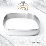 Pulsera de Acero Brazalete Plateado Cuadrado  - 820160