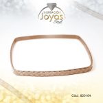 Pulsera de Acero Brazalete Rose Gold Cuadrado  - 820164