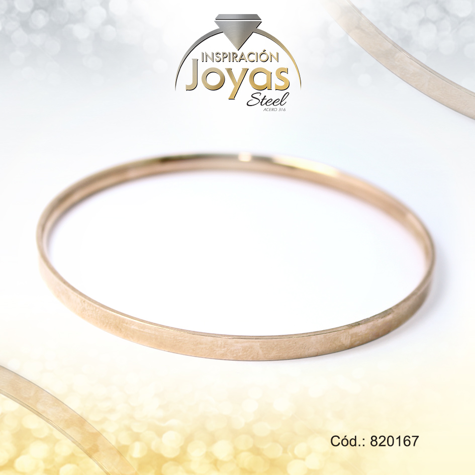 820167 Pulsera de Acero Brazalete Rose Gold Redondo - 820167 - Imagen 1