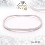 Pulsera de Acero Brazalete Plateado Redondo  - 820169