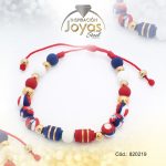 Pulsera de Acero Ajustable Hilo Rojo Esfera Multi Color - 820219