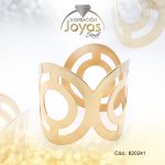 Pulsera de Acero Brazalete Dorado Círculo  - 820241