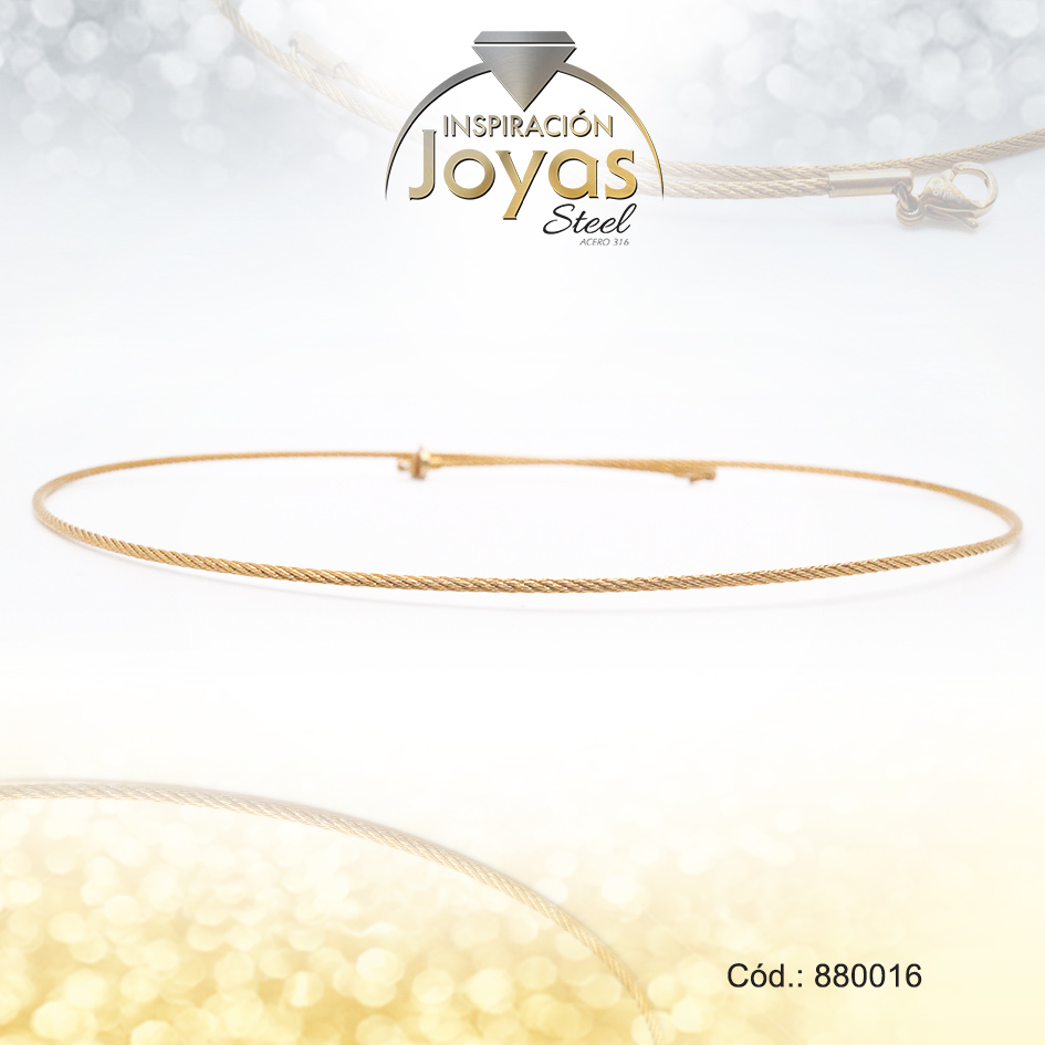 880016 Cadena de Acero Gargantilla Dorado - 880016 - Imagen 1