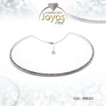 Cadena de Acero Gargantilla Plateado  - 880033