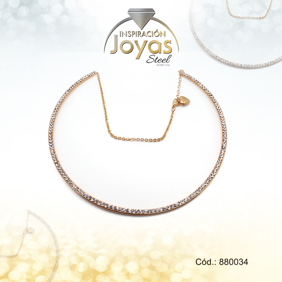 880034 Cadena de Acero Gargantilla Dorado - 880034 - Imagen 1