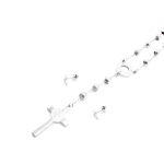 Conjunto de Acero Dama Cadena + Dije + Zarcillo Cruz Plateado - 880288