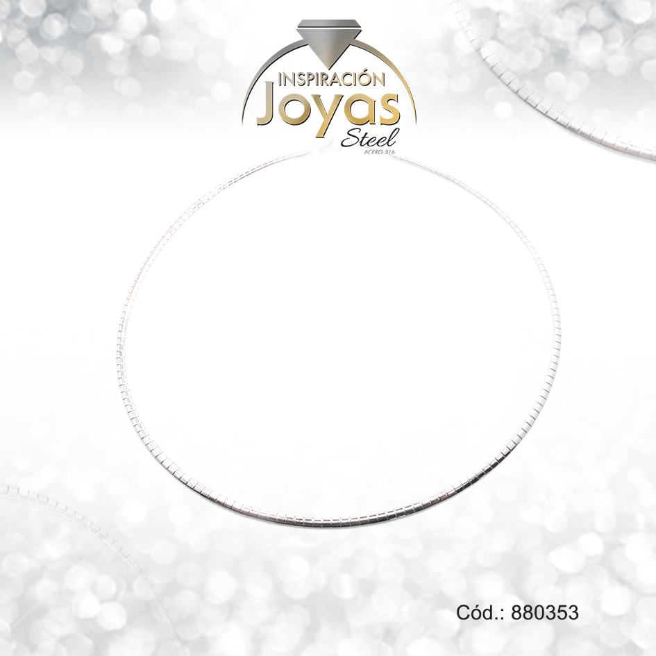880353 Cadena de Acero Gargantilla Plateado - 880353 - Imagen 1