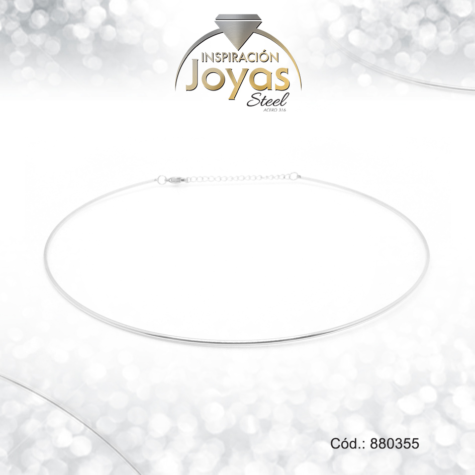 880355 Cadena de Acero Gargantilla Plateado - 880355 - Imagen 1